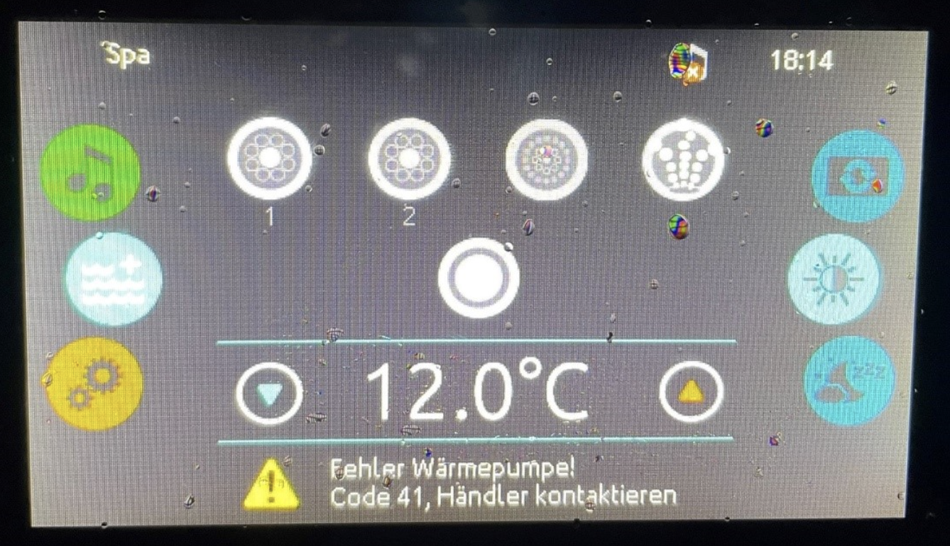 Fehlermeldung Display Wärmepumpe